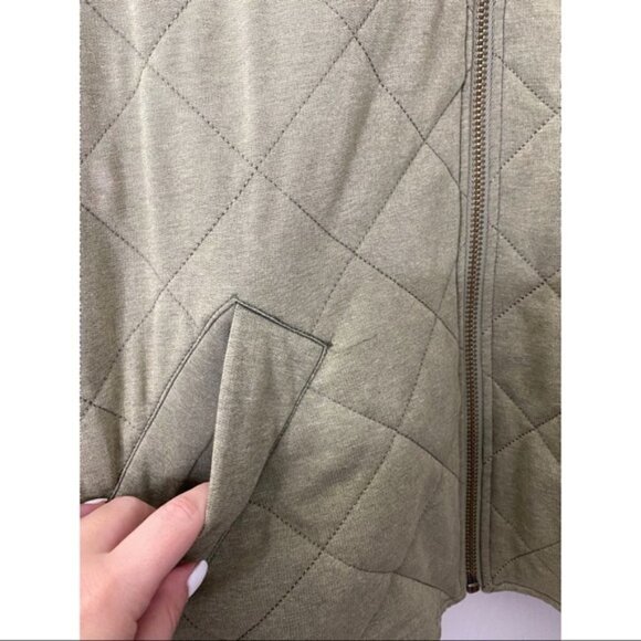 NWT BAGATELLE Green Diamond Quilted Jacket, Green - Picture 6 of 9